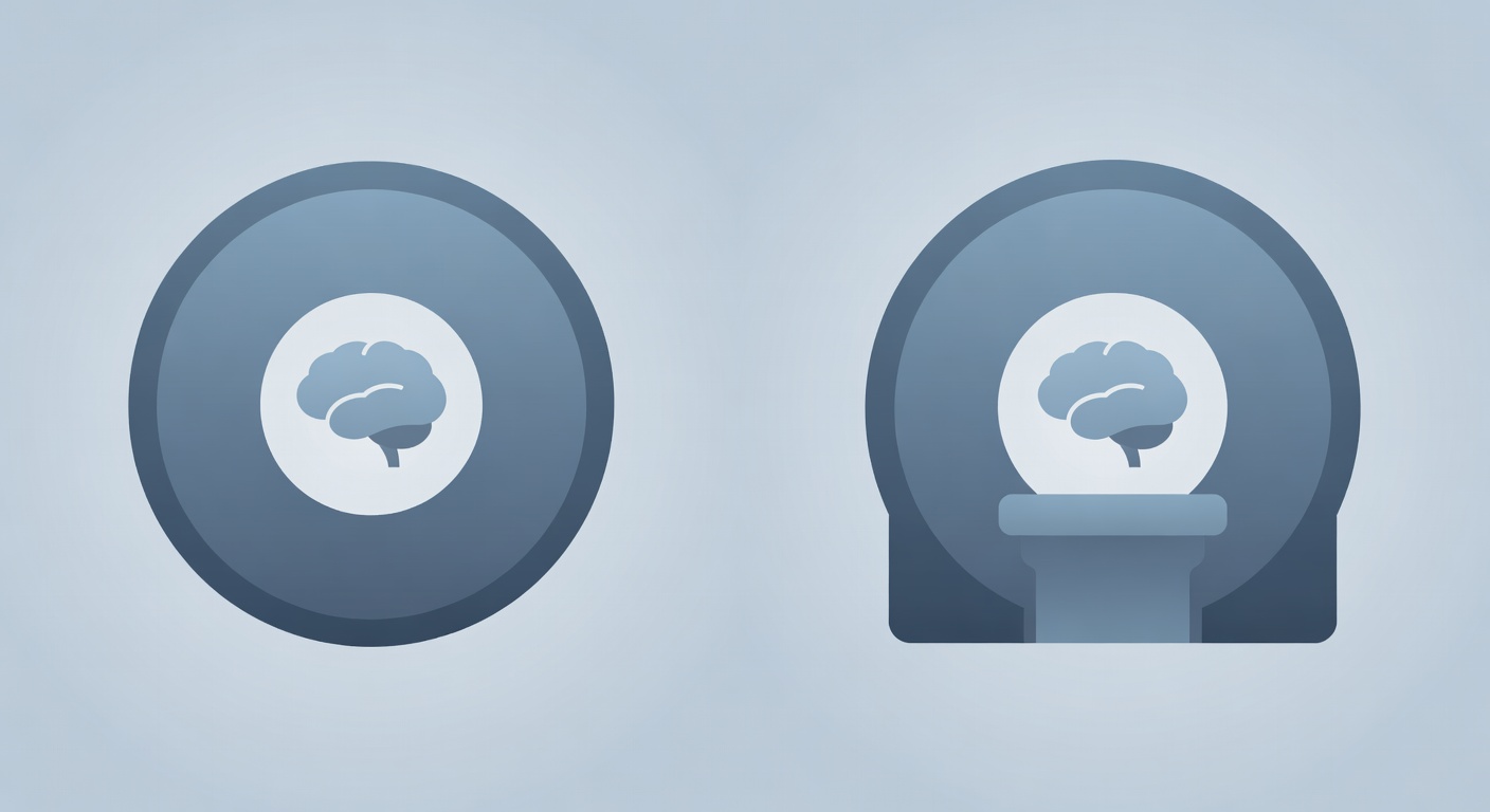 Abstract comparison of CT and MRI brain imaging